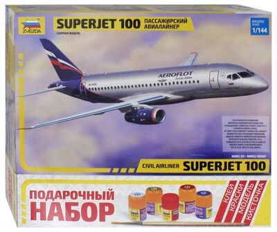 Региональный пассажирский авиалайнер "Суперджет 100" (7009П) Звезда 