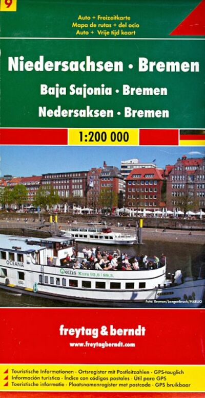 Книга: Lower Saxony - Bremen. 1:200 000; Freytag & Berndt, 2013 
