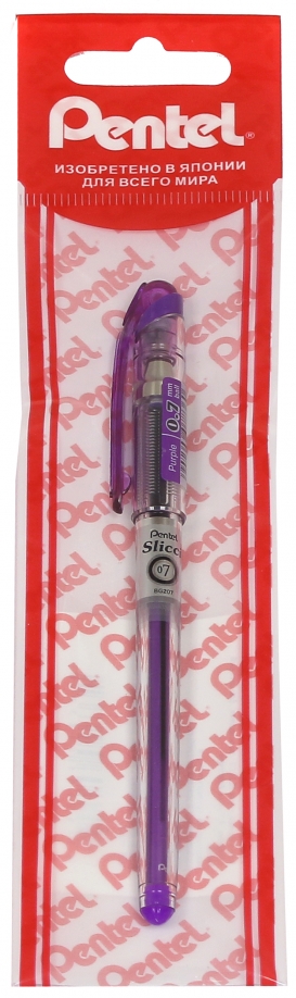 Ручка гелевая игловидная (фиолетовая, 0.7 мм) (PBG207-V) Pentel 