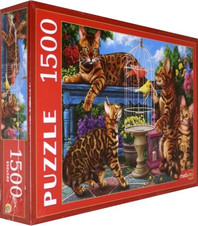 Puzzle-1500 "Бенгальские коты" (Ф1500-0641) Рыжий Кот 