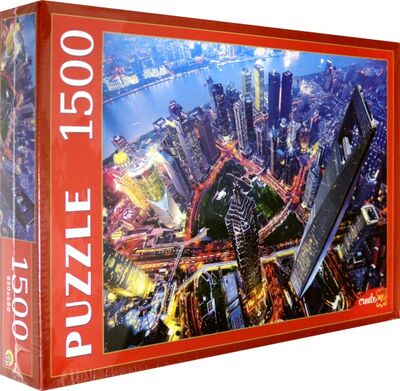 Puzzle-1500 "ВЕЧЕРНИЕ НЕБОСКРЕБЫ" (ГИП1500-0625) Рыжий Кот 