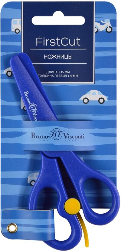 Ножницы детские 13,5см пластик "FIRSTCUT",60-0030 Bruno Visconti 