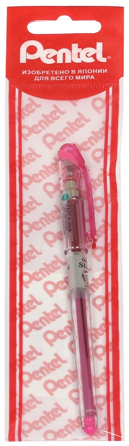 Ручка гелевая игловидная, розовая, 0.7 мм (PBG207-P) Pentel 