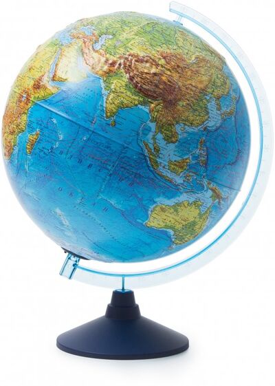 Интерактивный глобус Земли, физико-политический, d=320 мм, рельефный, с подсветкой (INT13200291) Globen 