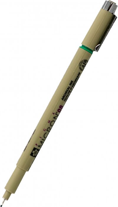 Ручка капиллярная Pigma Micron, зеленый Sakura 