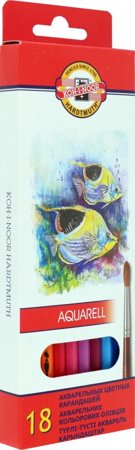 Карандаши цветные "Рыбки" (18 цветов, акварель) (3717/18 (04KS) Koh-I-Noor 