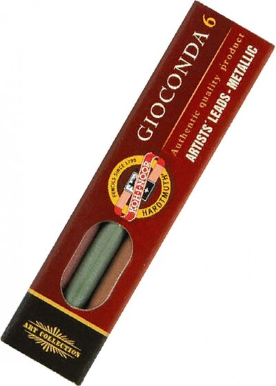 Стержни для цанговых карандашей Gioconda 4380, 6 цветов металлик Koh-I-Noor 