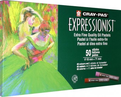 Пастель масляная Cray-Pas для начинающих, 50 цветов Sakura 