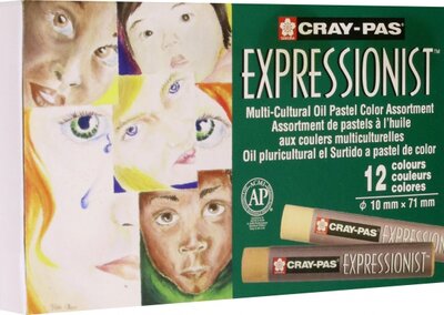 Пастель масляная для начинающих Cray-Pas Expressionist Multi-Cultural, 12 цветов Sakura 