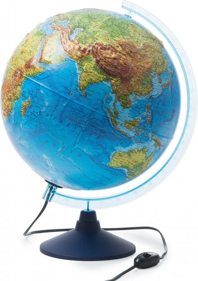 Физическо-политический глобус Земли (рельефный, d - 320 мм, с подсветкой) (Ке013200233) Globen 