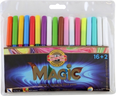 Фломастеры Magic, 16 цветов, 2 преобразователя цвета Koh-I-Noor 