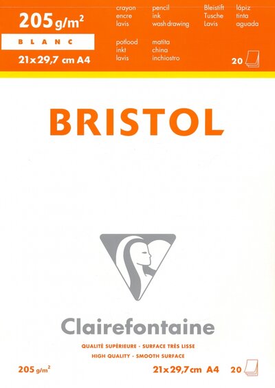 Альбом Bristol, А4, 20 листов CLAIREFONTAINE 
