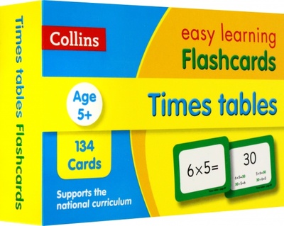 Книга: Times Tables Flashcards; Collins, 2018 