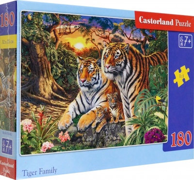 Puzzle-180 Семья тигров Castorland 