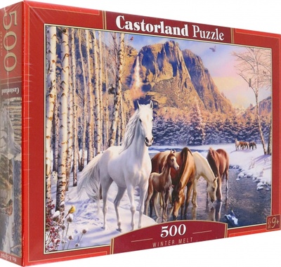 Puzzle-500 Зимний водопой Castorland 