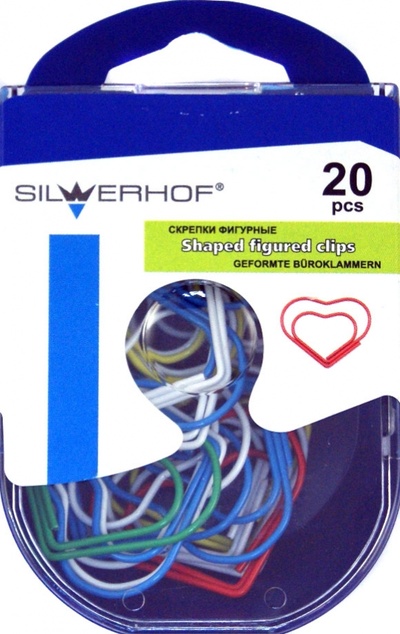 Скрепки фигурные "Сердце" 20 штук (493010) Silwerhof 