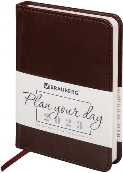 Ежедневник недатированный Imperial, А6, 160 листов, коричневый Brauberg 