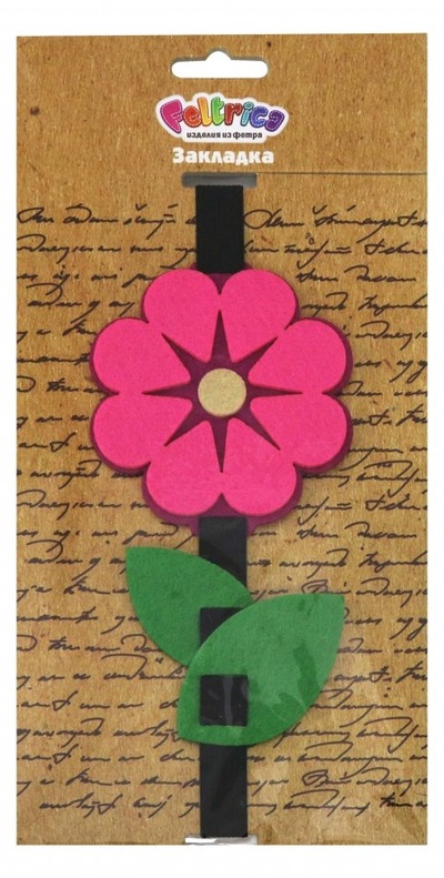 Закладка из фетра на резинке "Цветок" Feltrica 