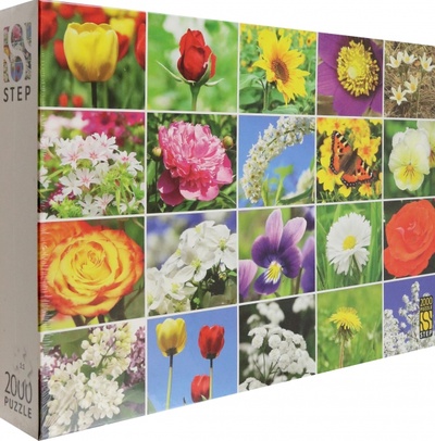 Puzzle-2000 Цветы. Коллаж Степ Пазл 