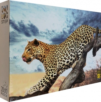 Puzzle-2000 Леопард в дикой природе Степ Пазл 