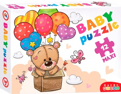 Baby Puzzle-12 Мишка и воздушные шары Дрофа Медиа 