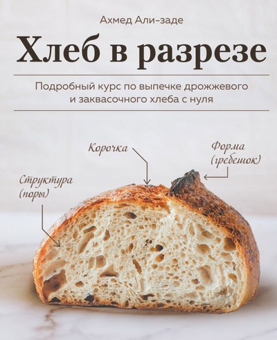 Книга: Хлеб в разрезе. Подробный курс по выпечке дрожжевого и заквасочного хлеба с нуля (Али-заде Ахмед) ; БОМБОРА, 2023 