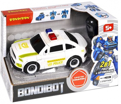 Трансформер 2в1 Bondibot Робот-автомобиль, полиция BONDIBON 