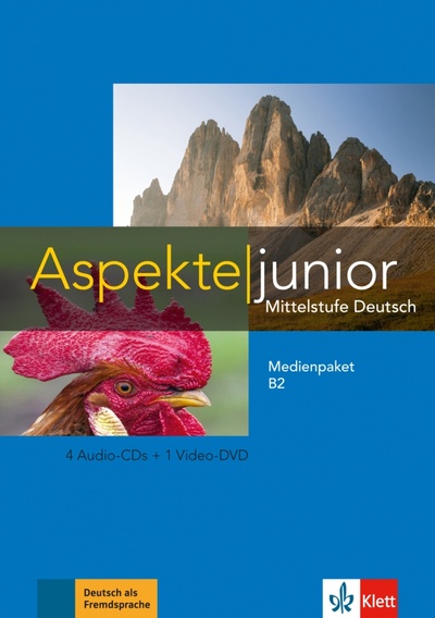 Книга: Aspekte junior. Mittelstufe Deutsch. B2. Medienpaket + 4 Audio-CDs + DVD (Koithan Ute, Schmitz Helen, Sieber Tanja) ; Klett, 2018 