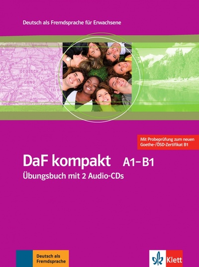Книга: DaF kompakt A1-B1. Deutsch als Fremdsprache für Erwachsene. Übungsbuch mit 2 Audio-CDs (Braun Birgit, Doubek Margit, Frater Andrea) ; Klett, 2023 