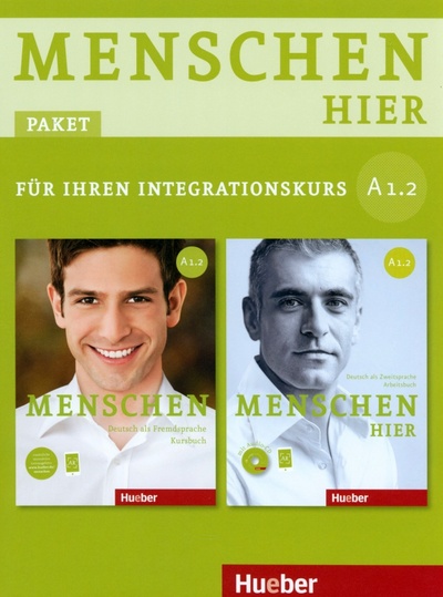 Книга: Menschen hier A1.2. Paket, Kursbuch Menschen und Arbeitsbuch Menschen hier mit Audio-CD (Evans Sandra, Specht Franz, Pude Angela) ; Hueber Verlag, 2023 