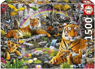 Пазл-1500 Тигры в джунглях Educa 