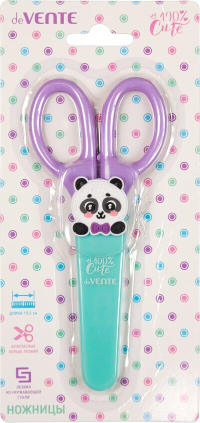 Ножницы детские 100% Cute. Panda, 13,5 см deVENTE 