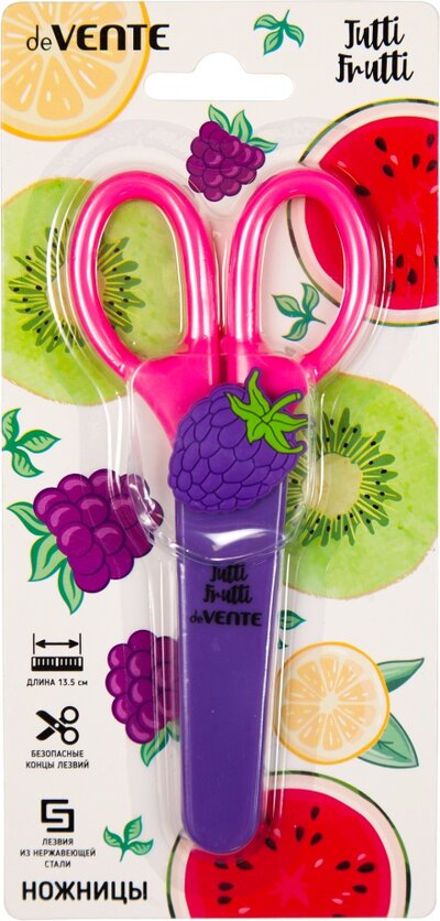 Ножницы детские Tutti-Frutti. Blackberry, 13,5 см deVENTE 