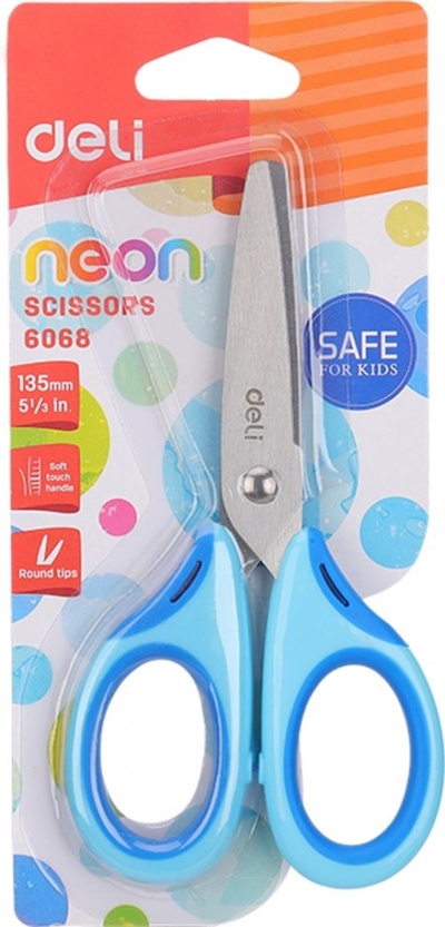 Ножницы "Neon" (135 мм, в ассортименте) (E6068) DELI 