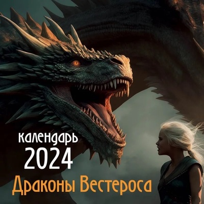 Книга: Драконы Вестероса. Календарь настенный на 2024 год (300х300 мм); ООО 