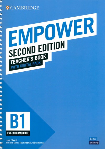 Книга: Empower. Pre-intermediate. B1. Second Edition. Teacher's Book with Digital Pack (Edwards Lynda, Redman Stuart, Gairns Ruth) ; Cambridge, 2022 