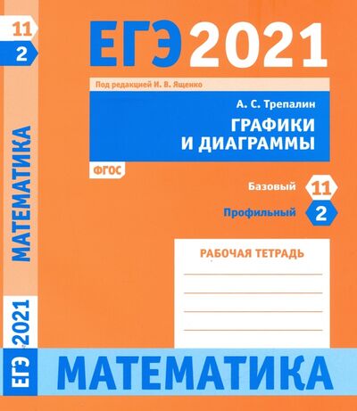 Книга: ЕГЭ 2021 Математика. Графики и диаграммы. Задача 2 (профильный уровень). Задача 11 (базовый уровень) (Трепалин Андрей Сергеевич) ; МЦНМО, 2020 