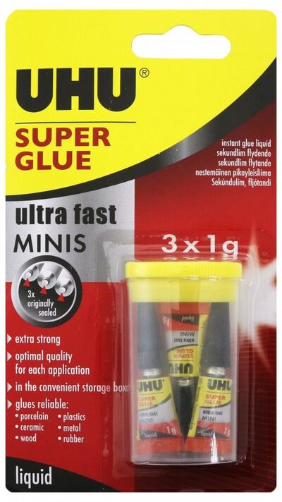 Клей универсальный "Super Glue" 3 штуки (45415) UHU 
