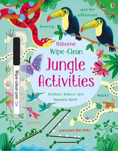 Книга: Wipe-Clean Jungle Activities (Robson Kirsteen) ; Usborne, 2019 
