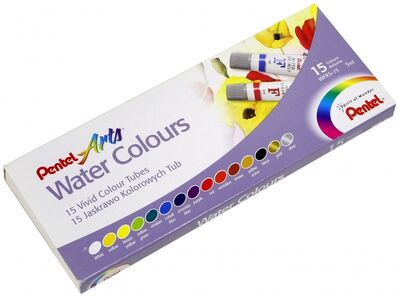 Акварель "Water Colours" (15 цветов) (03-5043/WFRS-15) Pentel 