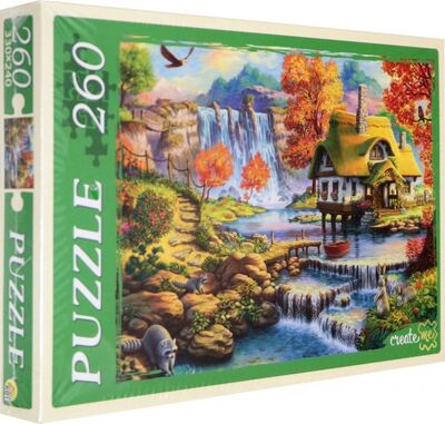 Puzzle-260 "Дом у большого водопада" (П260-1777) Рыжий Кот 
