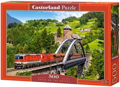 Puzzle-500 "Поезд на мосту" (B-52462) Castorland 