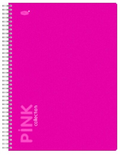 Тетрадь 96 листов, клетка "Pink" А4, с пластиковой линейкой-разделителем (83305) Икспрессо 