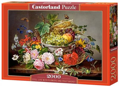 Puzzle-2000 "Натюрморт с цветами" (C-200658) Castorland 