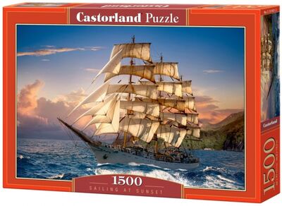 Puzzle-1500 "Парусник на закате" (C-151431) Castorland 