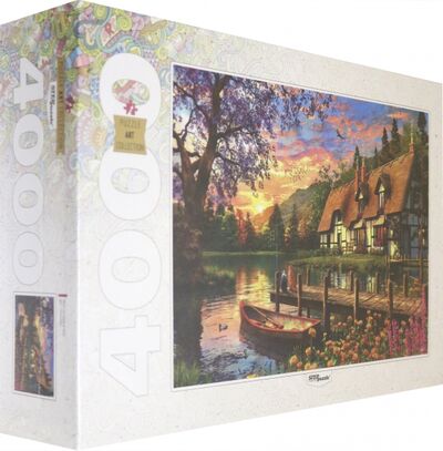 Мозаика "puzzle" 4000 "Закат на озере в лесу" (85414) Степ Пазл 