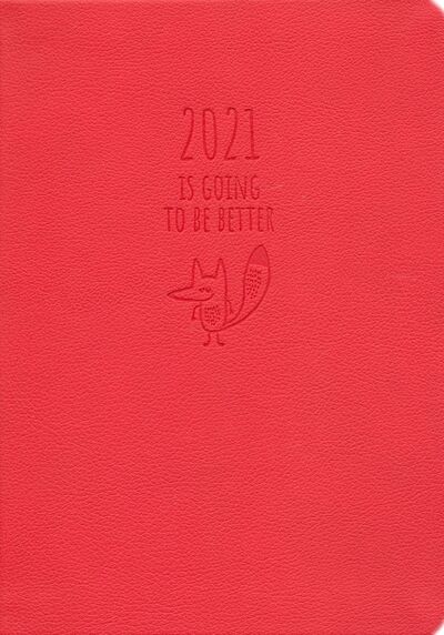Ежедневник датированный на 2021 год (176 листов, А5) Foxy, красный (AZ1049emb/red) Доминанта 