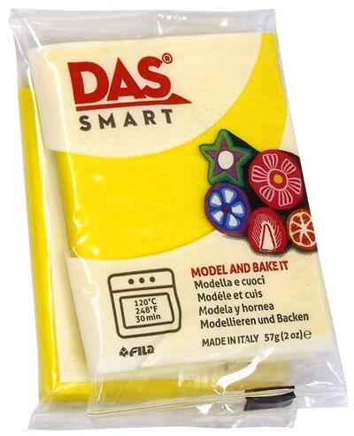 Полимерная паста, 57 грамм "DAS SMART" желтый (321004) Fila 