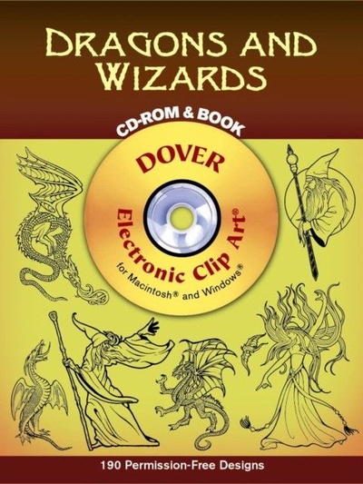 Книга: Dragons and Wizards CD-ROM and Book (Noble Marty) ; Dover Publications, 2003 