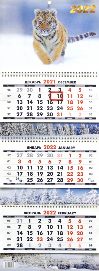 Календарь квартальный. Символ года 1, на 2022 год Свежий ветер 